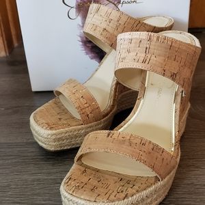 Jessica Simpson cork wedges